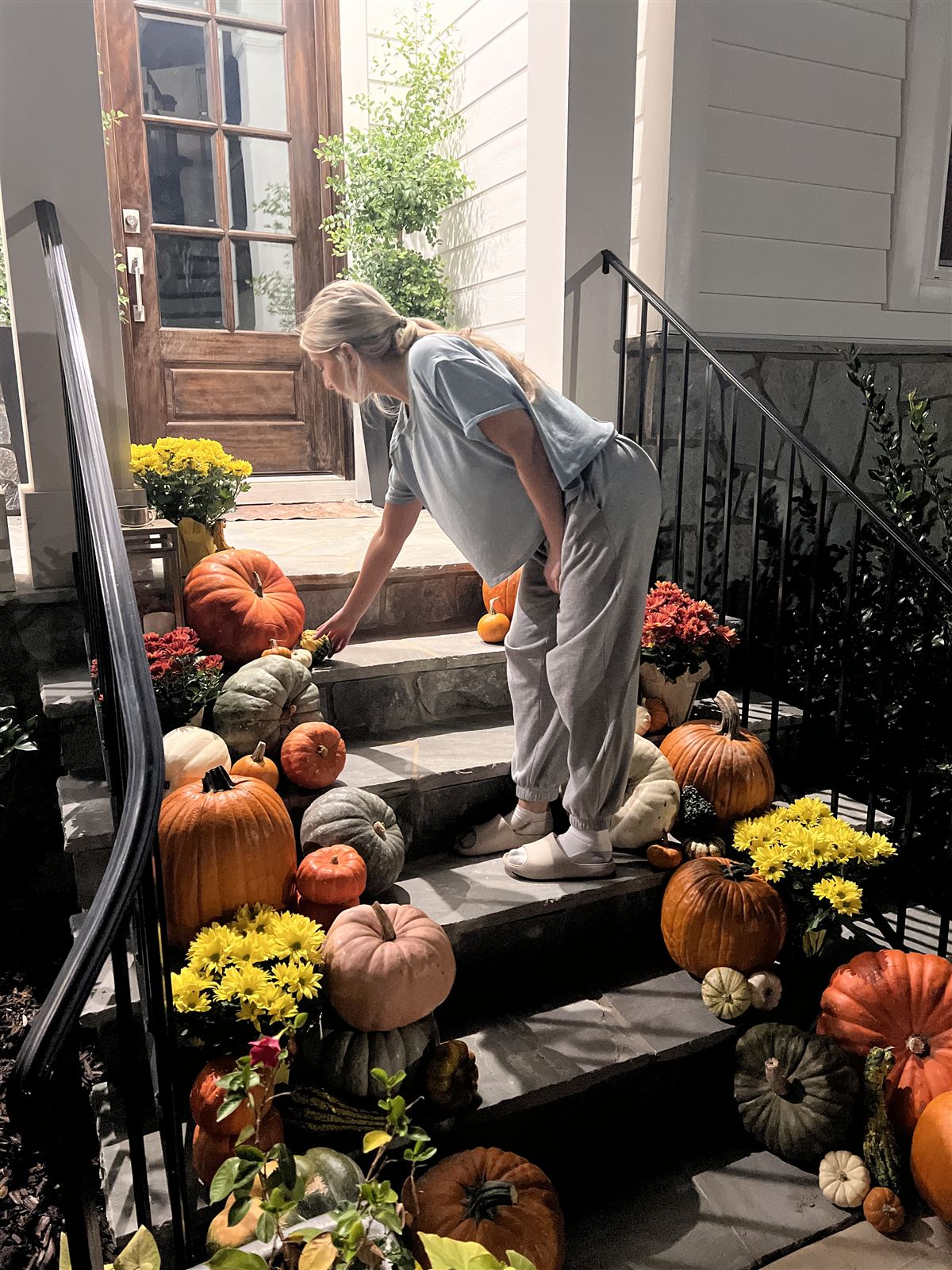 Ally of Fall Porch Charm styling a fall porch display