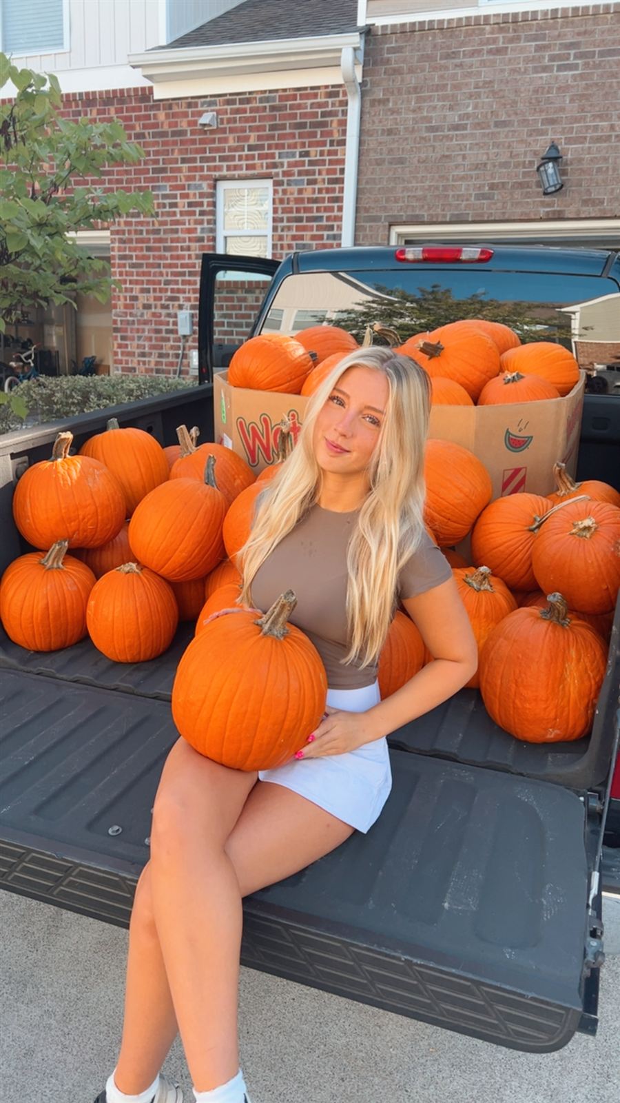Ally of Fall Porch Charm with hand-picked pumpkins and mums