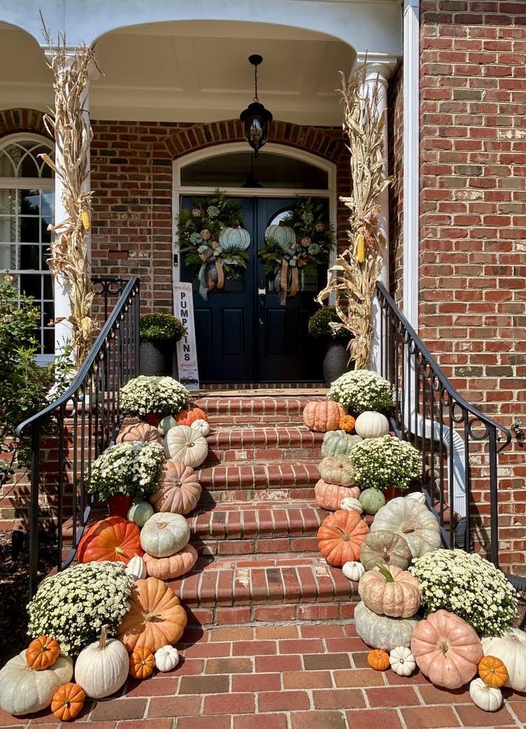 Corn stalk add-on for fall porch displays